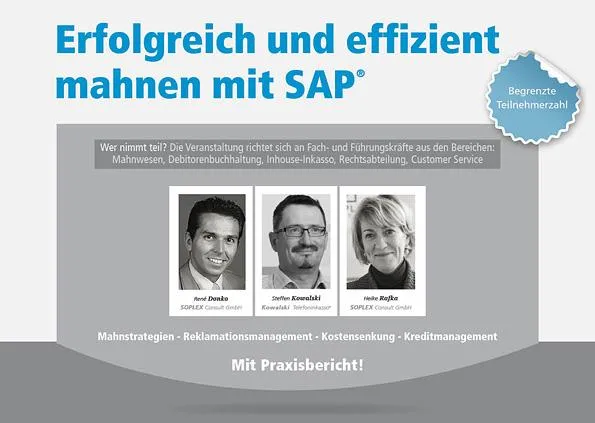 Bild: SOPLEX-Forum zum Forderungsmanagement