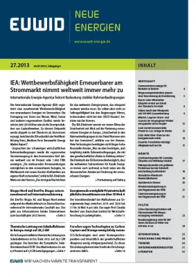 Bild: IEA: Wettbewerbsfähigkeit Erneuerbarer am Strommarkt nimmt weltweit immer mehr zu