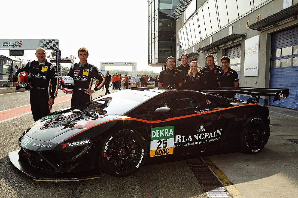 Team Blancpain Racing mit Marc A. Hayek (CHE) und Peter Kox (NLD) als Rennfahrer