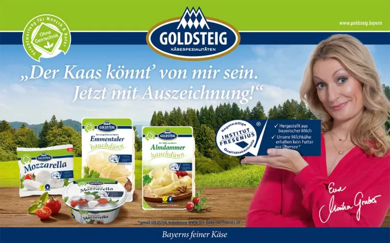 Bild: ? Monika Gruber feiert mit GOLDSTEIG die Auszeichnung! 