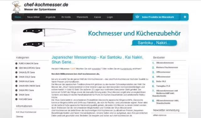 Bild: KAI Kochmesser Sortiment bei chef-kochmesser.de