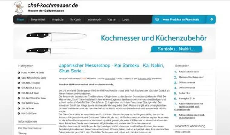 Bild: KAI Kochmesser Sortiment bei chef-kochmesser.de