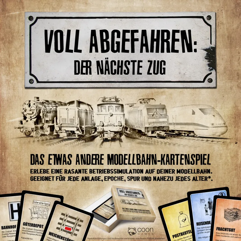 Voll Abgefahren: Der nächste Zug - Das etwas andere Modellbahn Kartenspiel (© COONgames)