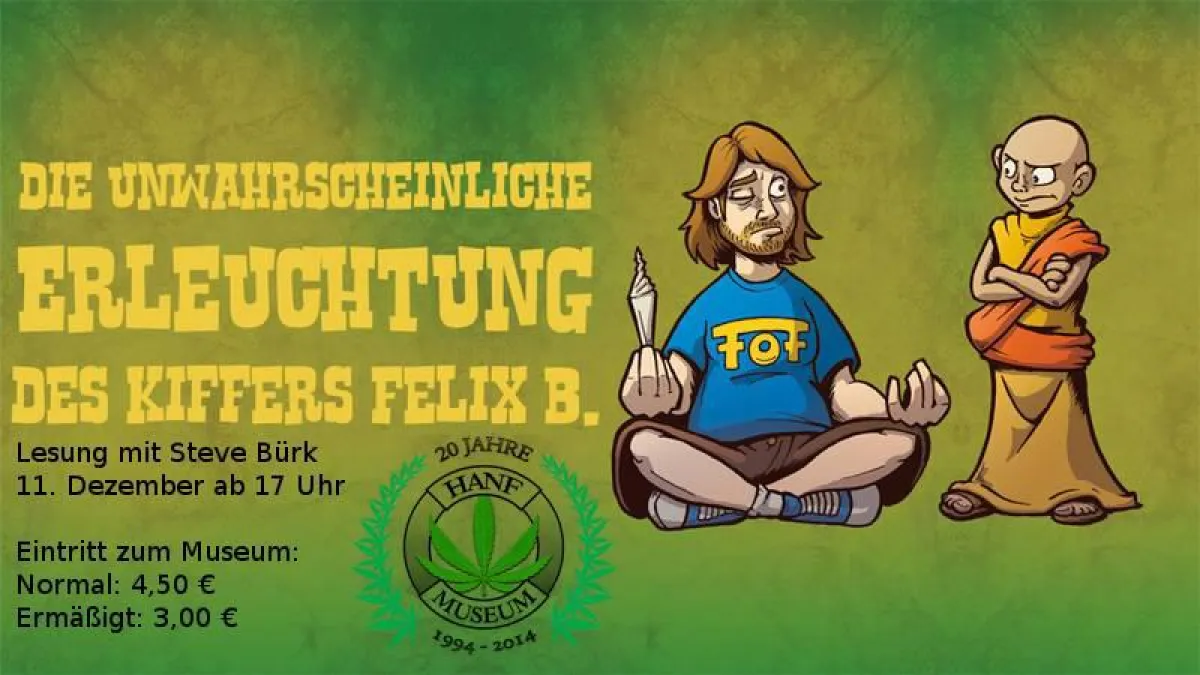 Grafik zur Lesung im Hanf Museum Berlin