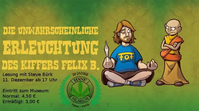 Bild: Lesung: Die unwahrscheinliche Erleuchtung des Kiffers Felix B. mit Steve Bürk