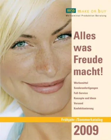 Neuer Werbemittel-Katalog der make or buy - Vorbote des Frühlings mit Rabattaktion Bild: Neuer Werbemittel-Katalog der make or buy - Vorbote des Frühlings mit Rabattaktion