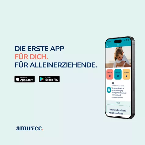 amuvee launcht erste App für Alleinerziehende – Digitale Hilfe, jederzeit griffbereit Bild: amuvee launcht erste App für Alleinerziehende – Digitale Hilfe, jederzeit griffbereit