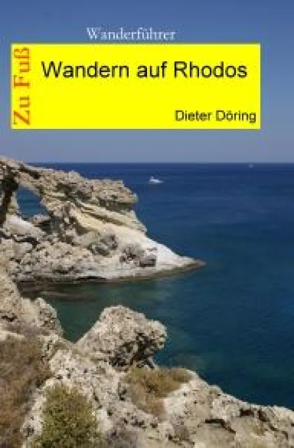 Titelseite des neuen Wanderführers für die Insel Rhodos