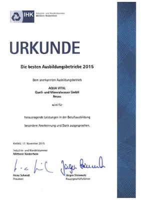 Wasserspender Spezialist gehört bereits zum dritten Mal zu den besten Ausbildungsbetrieben Bild: Wasserspender Spezialist gehört bereits zum dritten Mal zu den besten Ausbildungsbetrieben