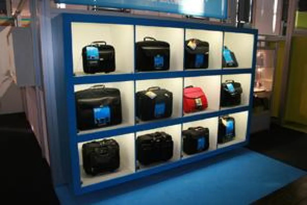 Der DICOTA Stand auf der CeBIT (hier die Produktreihe DICOTA Originals)