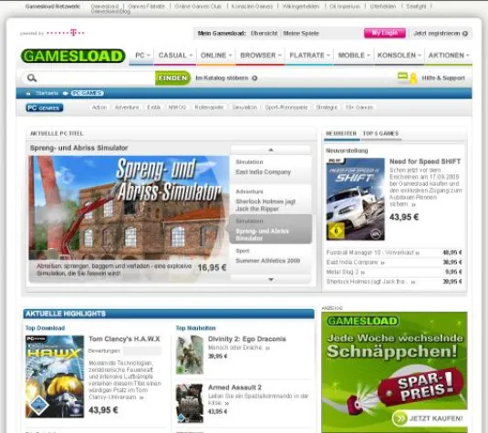 Bild: Gamesload reloaded - by BTD Newmedia