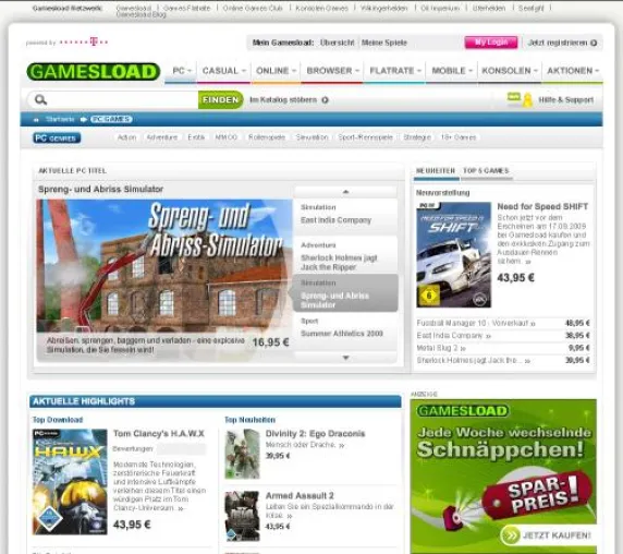 Bild: Gamesload reloaded - by BTD Newmedia