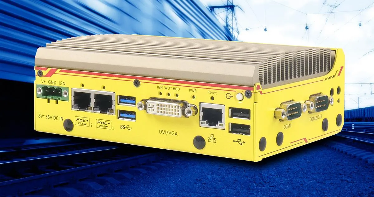 Lüfterloser Fahrzeug-PC POC-351VTC mit 3 x GbE und optionalen Funkmodulen
