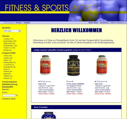 Bild: Fitness Sports World – Onlineshop für Sportnahrung im neuen Look