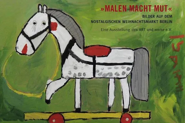 Bild: Nostalgischer Weihnachtsmarkt zeigt Ausstellung "Malen macht Mut" vom Verein ART und weise