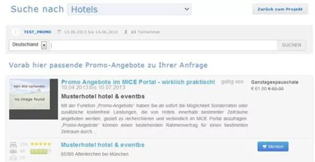 Bild: MICE Portal erweitert um „Promo-Angebote“