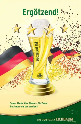Bild: Fußballweltmeisterschaft in meisterhaft "ergötzende" Brauereiwerbung umgesetzt
