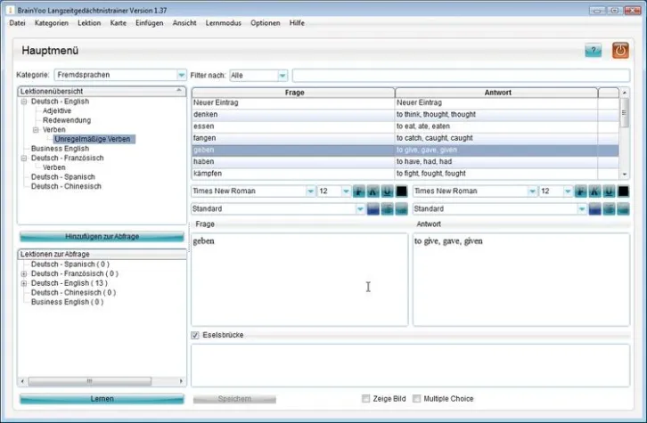 Erstklassiger Vokabeltrainer BrainYoo mit zahlreichen Zusatzfunktionen Bild: Erstklassiger Vokabeltrainer BrainYoo mit zahlreichen Zusatzfunktionen