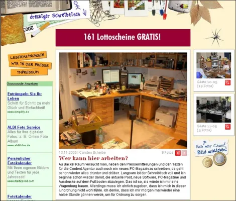 Bild: DreckigerSchreibtisch.de: Bekennende Schreibtisch-Schlampen