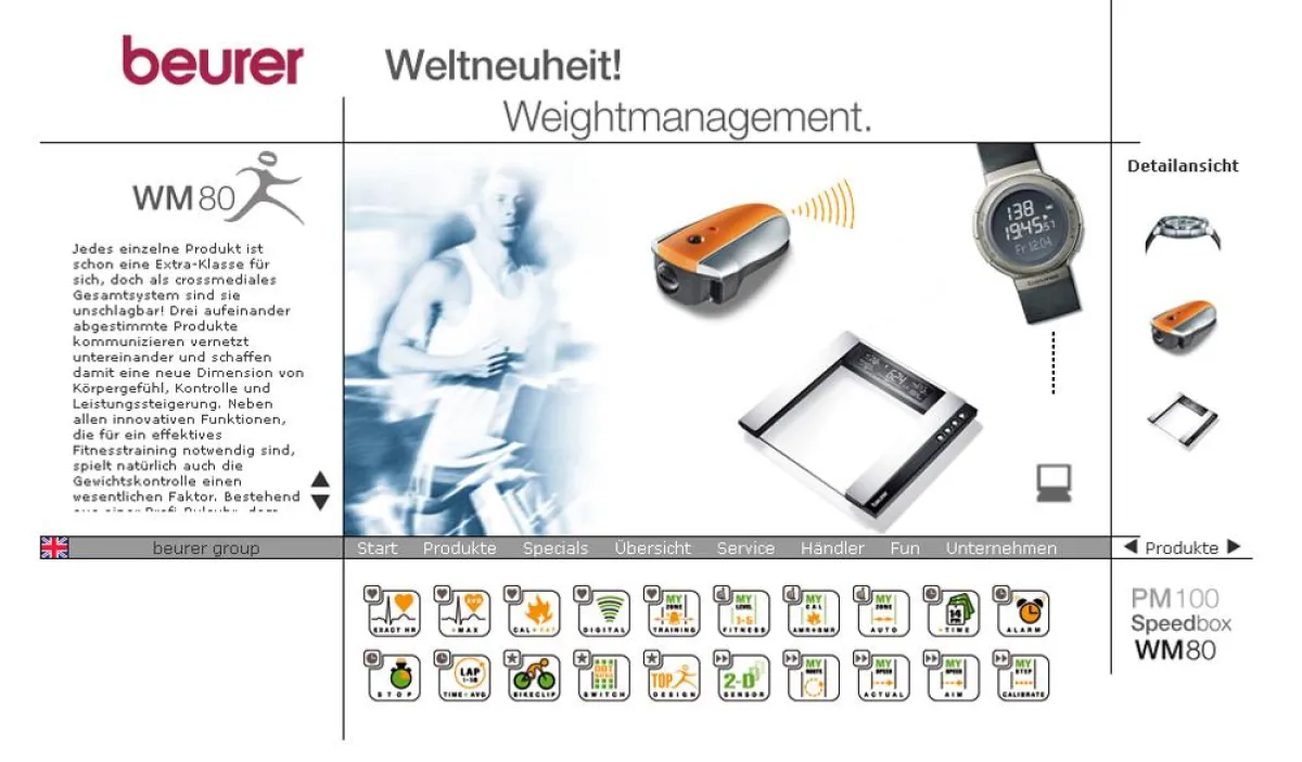 Ansicht Pulsuhren Webseite