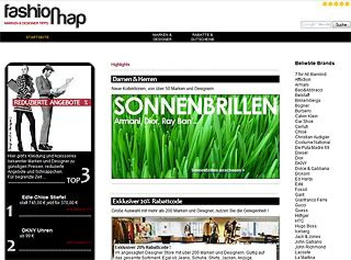 fashion-map.de mit großer Auswahl an Designerkleidung & Markenklamotten