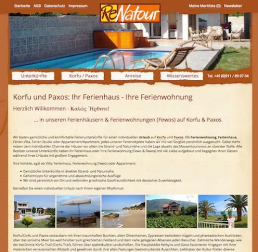 ReNatour startet Ferienhaus-Portal für Korfu Bild: ReNatour startet Ferienhaus-Portal für Korfu