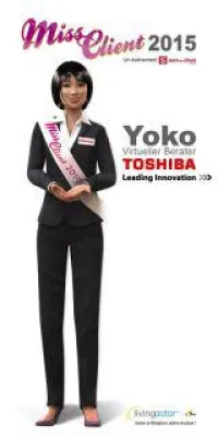 Bild: Virtueller Toshiba Avatar Yoko beantwortet Online-Anfragen schnell und zuverlässig