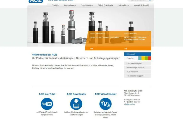 Bild: www.ace-ace.de - die Adresse bleibt, der Rest ist neu