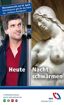 Bild: Mit Bus und Bahn kostenfrei durch die Museumsnacht in Leipzig und Halle