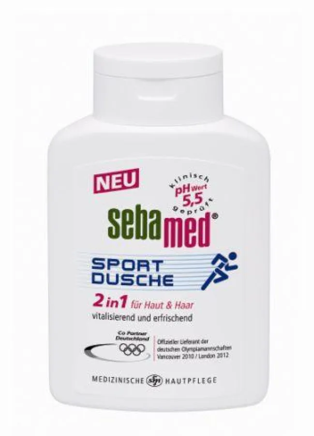 Das neueste Produkt der Sebapharma: sebamed Sportdusche