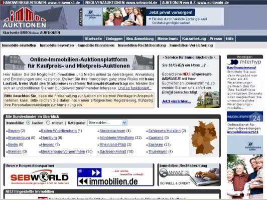 Bild: Online Immobilienauktionen – ein neuer Markt in Deutschland!?