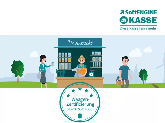 SoftENGINE erhält Zertifizierung von Physikalisch Technischen Bundesanstalt (PTB) für die Waagenanbindung Bild: SoftENGINE erhält Zertifizierung von Physikalisch Technischen Bundesanstalt (PTB) für die Waagenanbindung