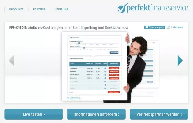 Bild: PFS Plattform jetzt mit über 20 Ratenkreditprodukten online