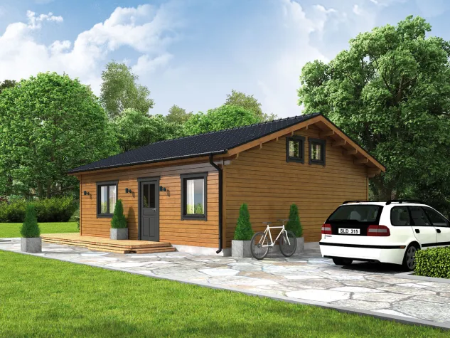 Bild: Wie man mit Thule Blockhaus ein Holzhaus unter 100.000EUR baut! 