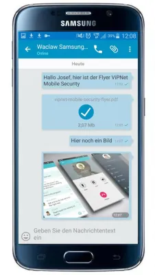 Bild: Sicherer Dateiaustausch auf Mobilgeräten mit ViPNet Mobile Security