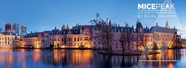 Der MICE PEAK 2018 in Den Haag steht unter dem Motto: Frieden und Gerechtigkeit Bild: Der MICE PEAK 2018 in Den Haag steht unter dem Motto: Frieden und Gerechtigkeit