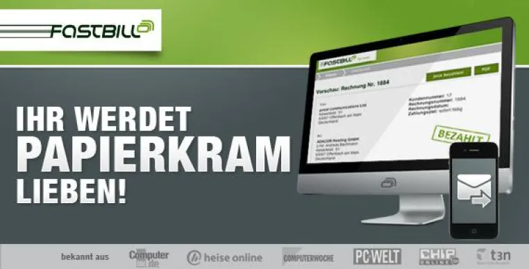 FastBill will Liebe zum Papierkram wecken - mit kostenlosem eBooklet und sanften Preisen Bild: FastBill will Liebe zum Papierkram wecken - mit kostenlosem eBooklet und sanften Preisen