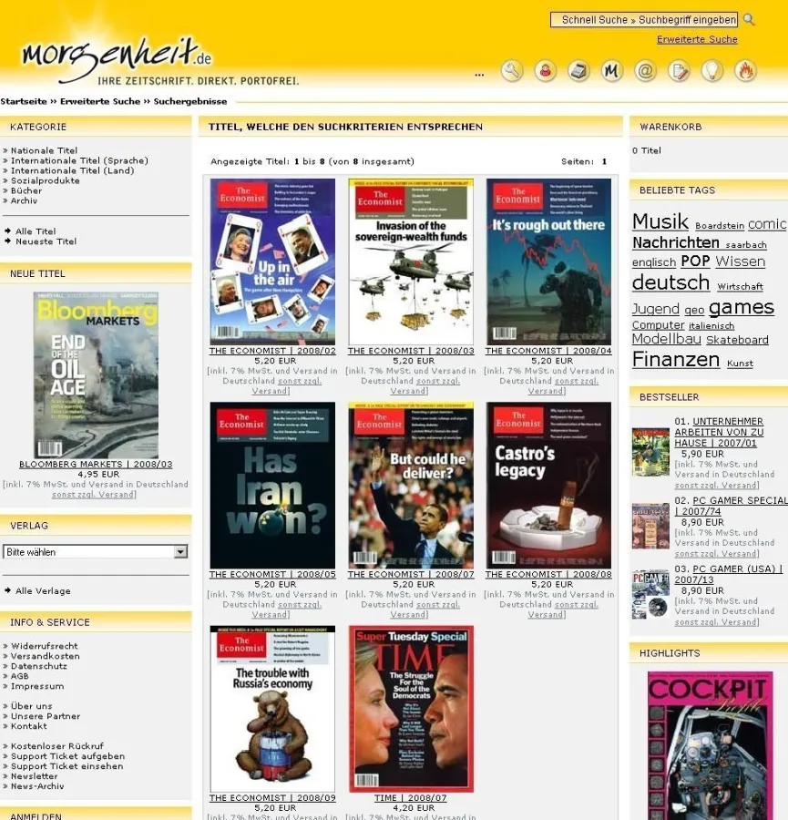 Zeitschriften zum Thema US-Wahlkampf bei www.morgenheit.de