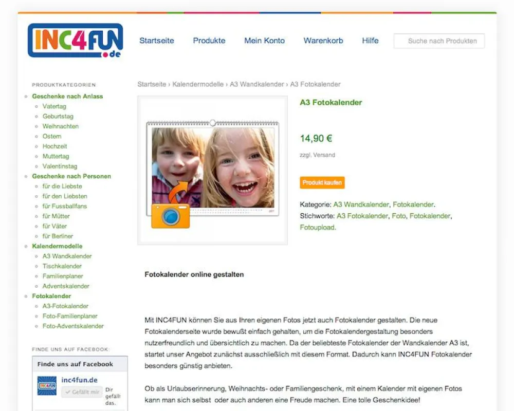Fotokalender im DIN-A3-Format