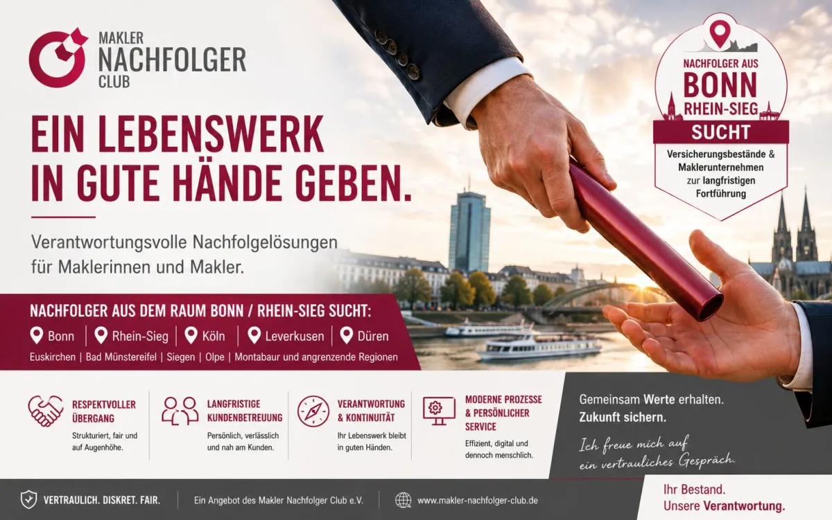 Maklerbestand verkaufen im Raum Bonn / Rhein-Sieg