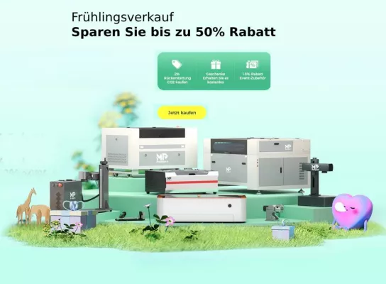 Bild: Der Frühling ist da – und damit auch Monports größter Frühlingsverkauf für Lasergravurmaschinen!