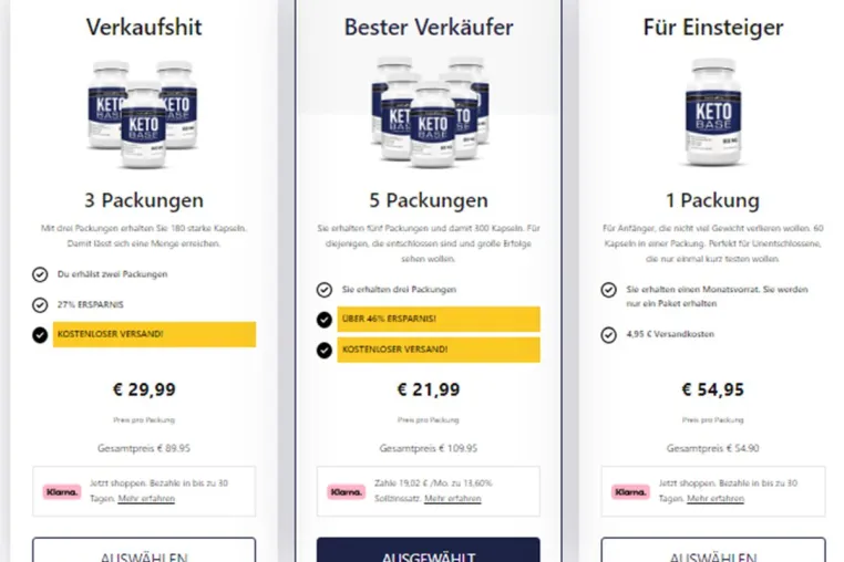 Bild: Keto Base Bewertungen Nebenwirkungen, Preis, Bezugsquellen auf Deutschland