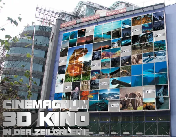 Bild: Dinosaurier über den Dächern Frankfurts - Das CINEMAGNUM 3D Kino eröffnet in der Zeilgalerie