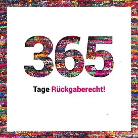 Bild: 365 Tage Rückgaberecht