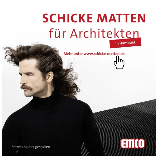 Bild: Schicke Matten für Architekten – emco fällt mit witziger Kampagne auf