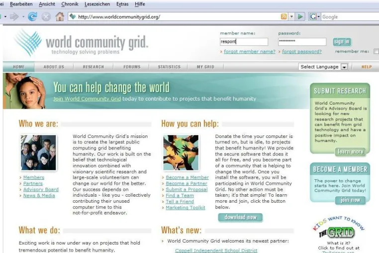 Bild: respont Agentur für Finanzkommunikation engagiert sich am World Community Grid und spendet IT-Infrastruktur