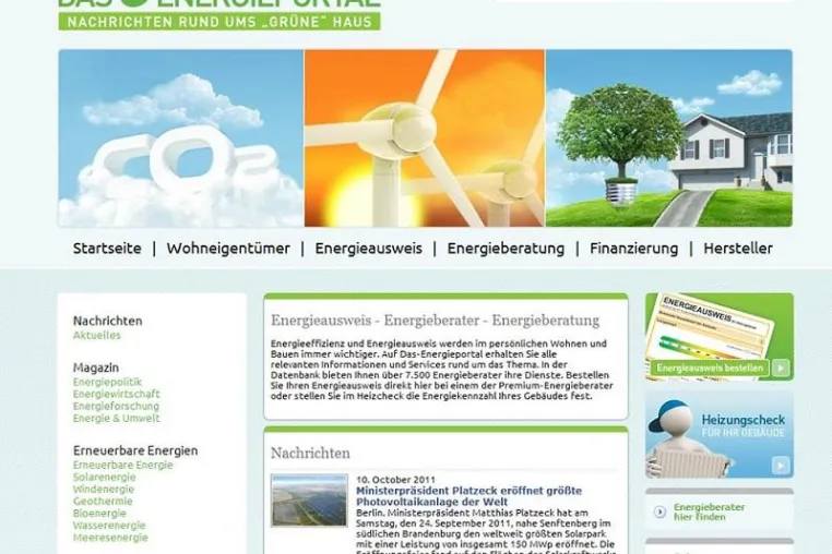 Relaunch der Plattform das-Energieportal.de Bild: Relaunch der Plattform das-Energieportal.de