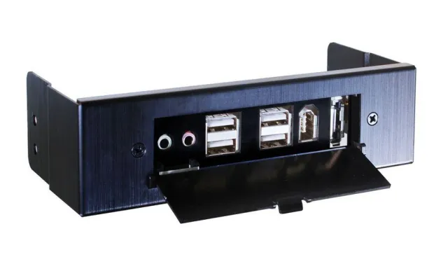 Bild: Lian Li bringt die neuartige BZ-U02 Multimedia I/O-Portblende auf den Markt