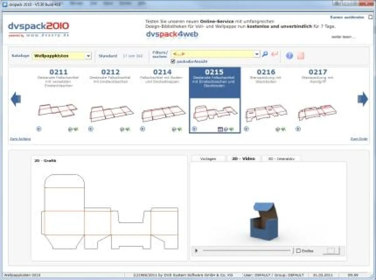 DVSPACK - Verpackungsentwicklung ohne CAD