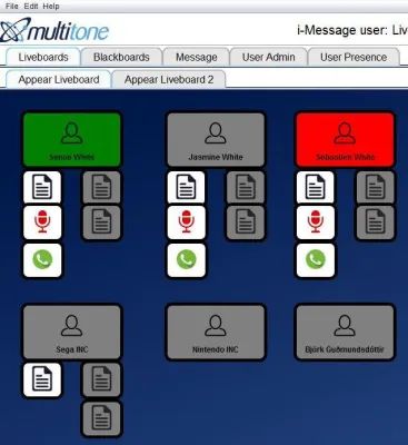 Bild: i-Message Alarmserver Live-Board